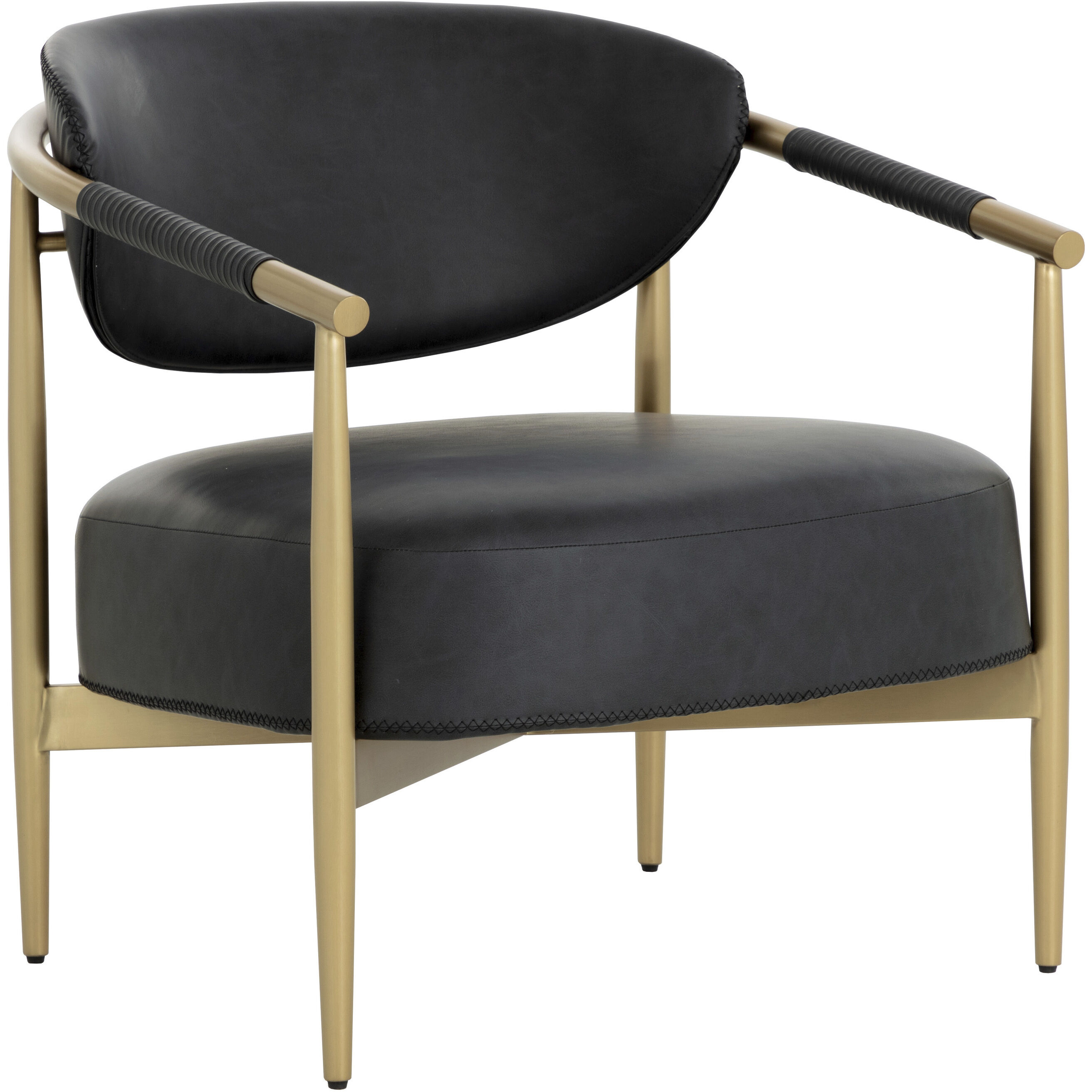 Heloise Bravo Black Lounge Chair in Cantina Black